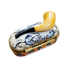 Elegant Pipe on Oval Box Porcelain Limoges wine Limoges Box men French Trinket Box