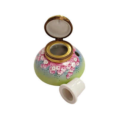 Elegant Porcelain Ink Well Porcelain Limoges professional French Trinket Box
