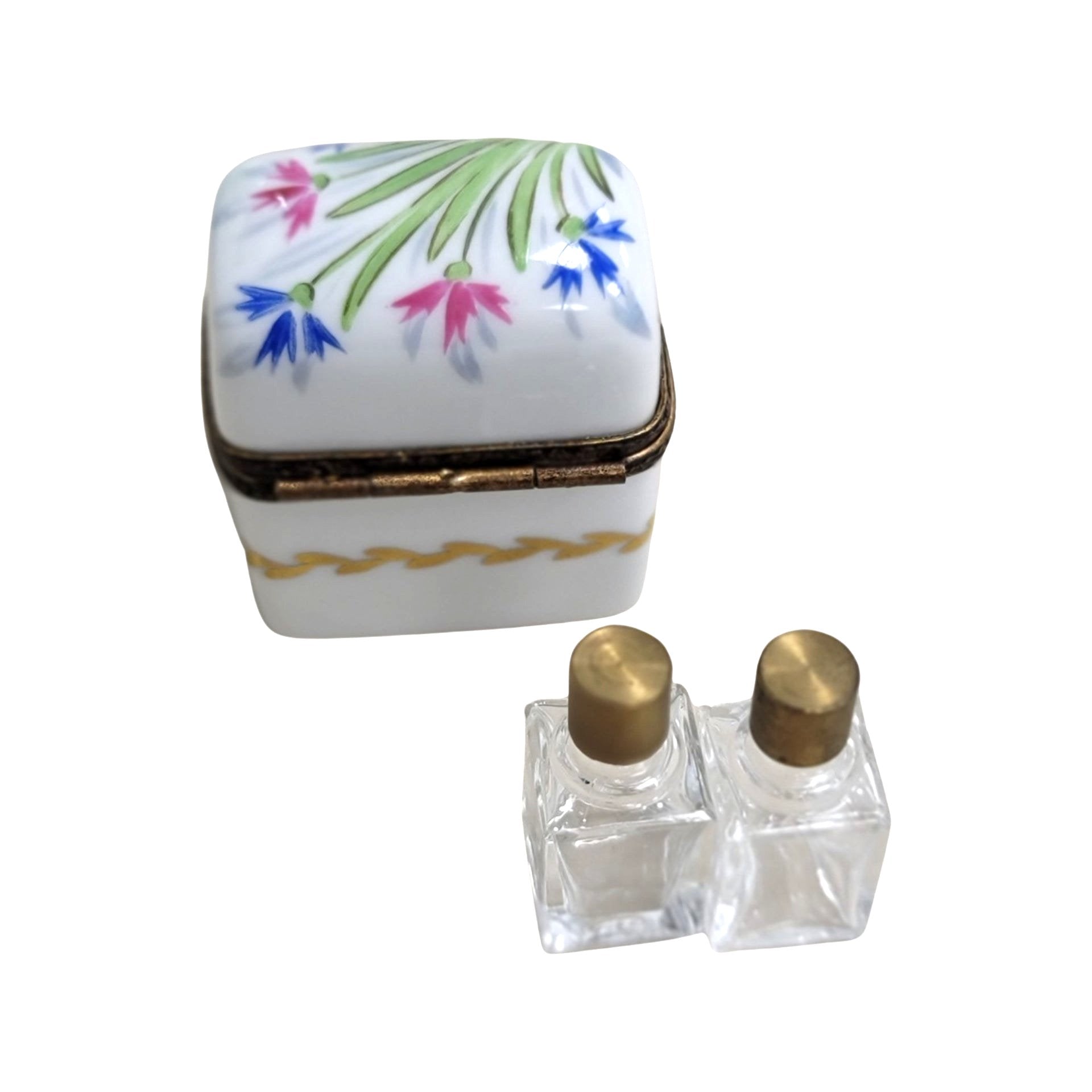 Elegant Porcelain Perfume Box Porcelain Limoges Perfume French Trinket Box