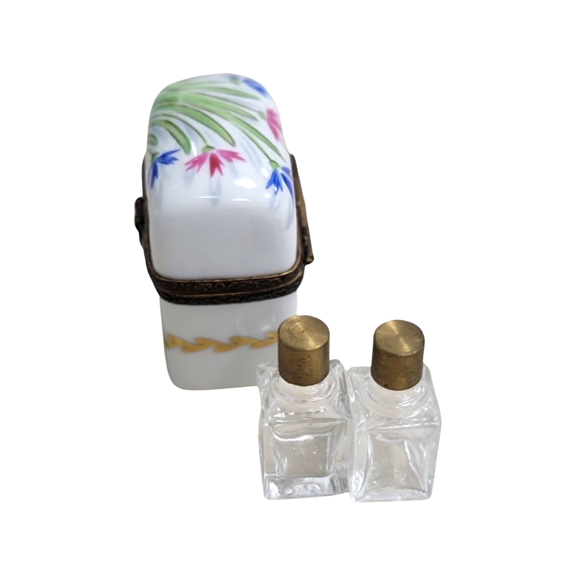 Elegant Porcelain Perfume Box Porcelain Limoges Perfume French Trinket Box