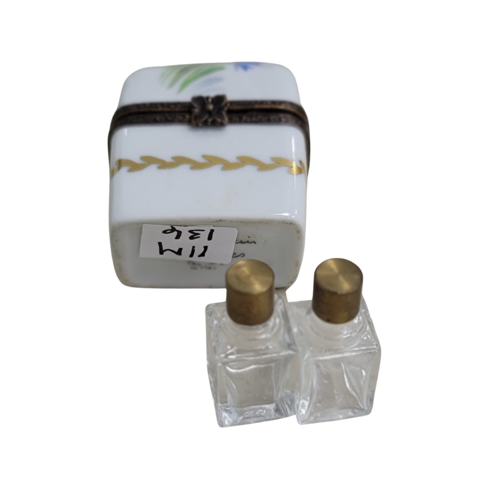 Elegant Porcelain Perfume Box Porcelain Limoges Perfume French Trinket Box