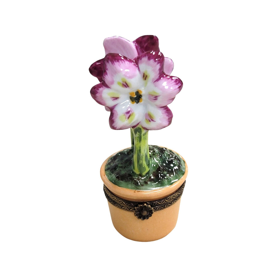 Elegant Purple Flower Limoges Box Porcelain Limoges Garden flowers limoges boxes French Trinket Box