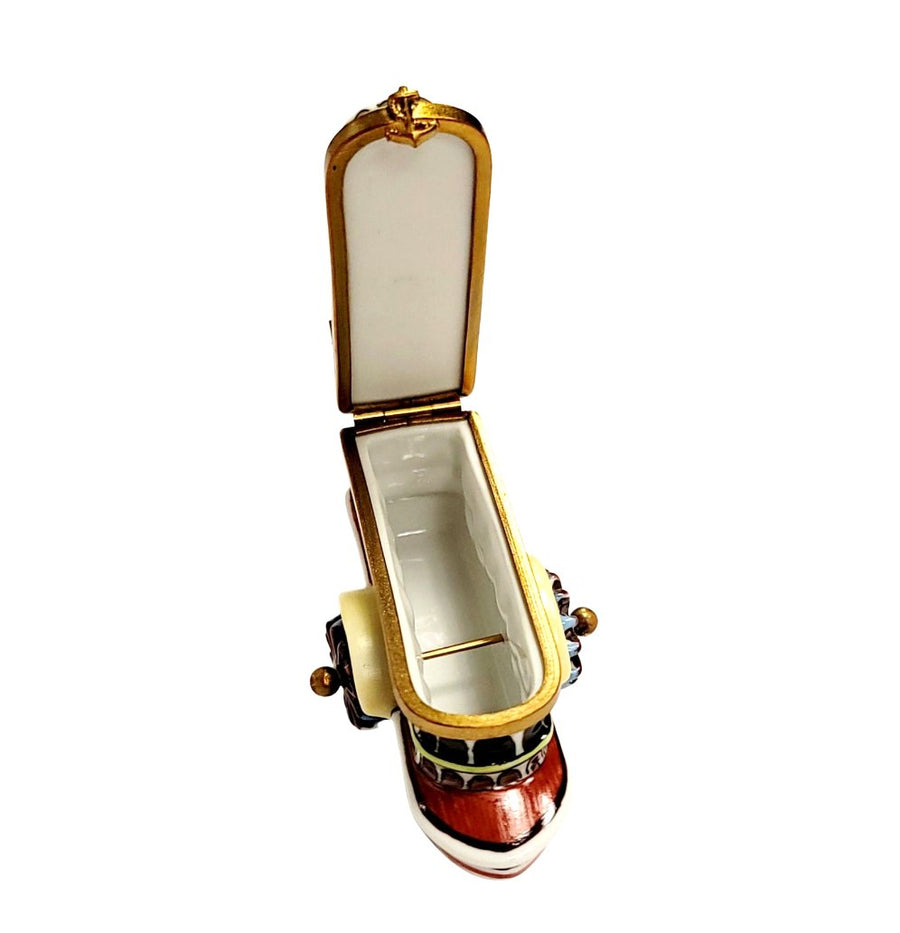 Elegant River Boat Limoges Box Porcelain Limoges vehicle French Trinket Box