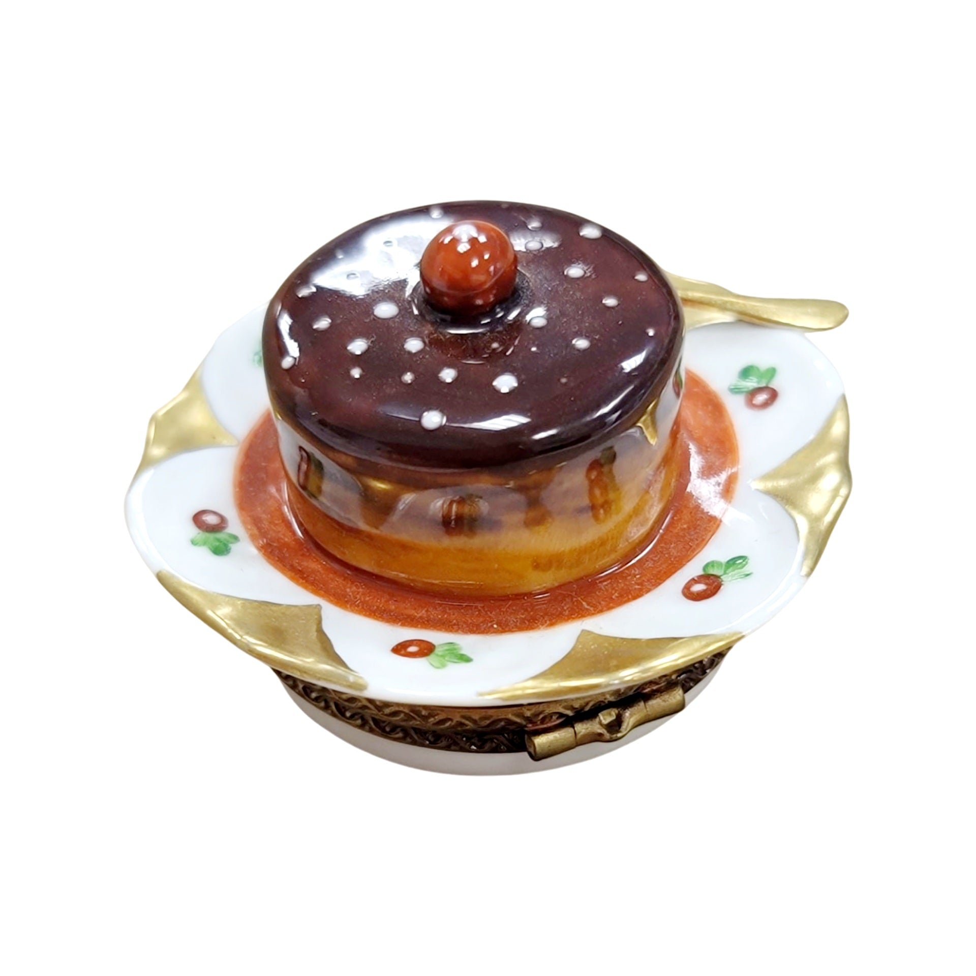 Elegant Souffle Dish Delight Porcelain Limoges Dessert French Trinket Box