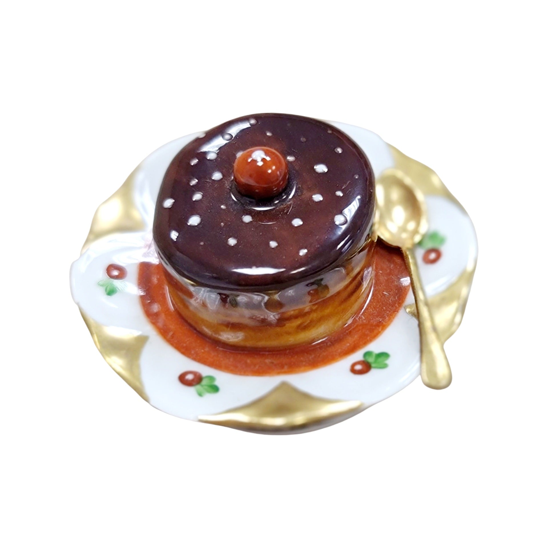 Elegant Souffle Dish Delight Porcelain Limoges Dessert French Trinket Box