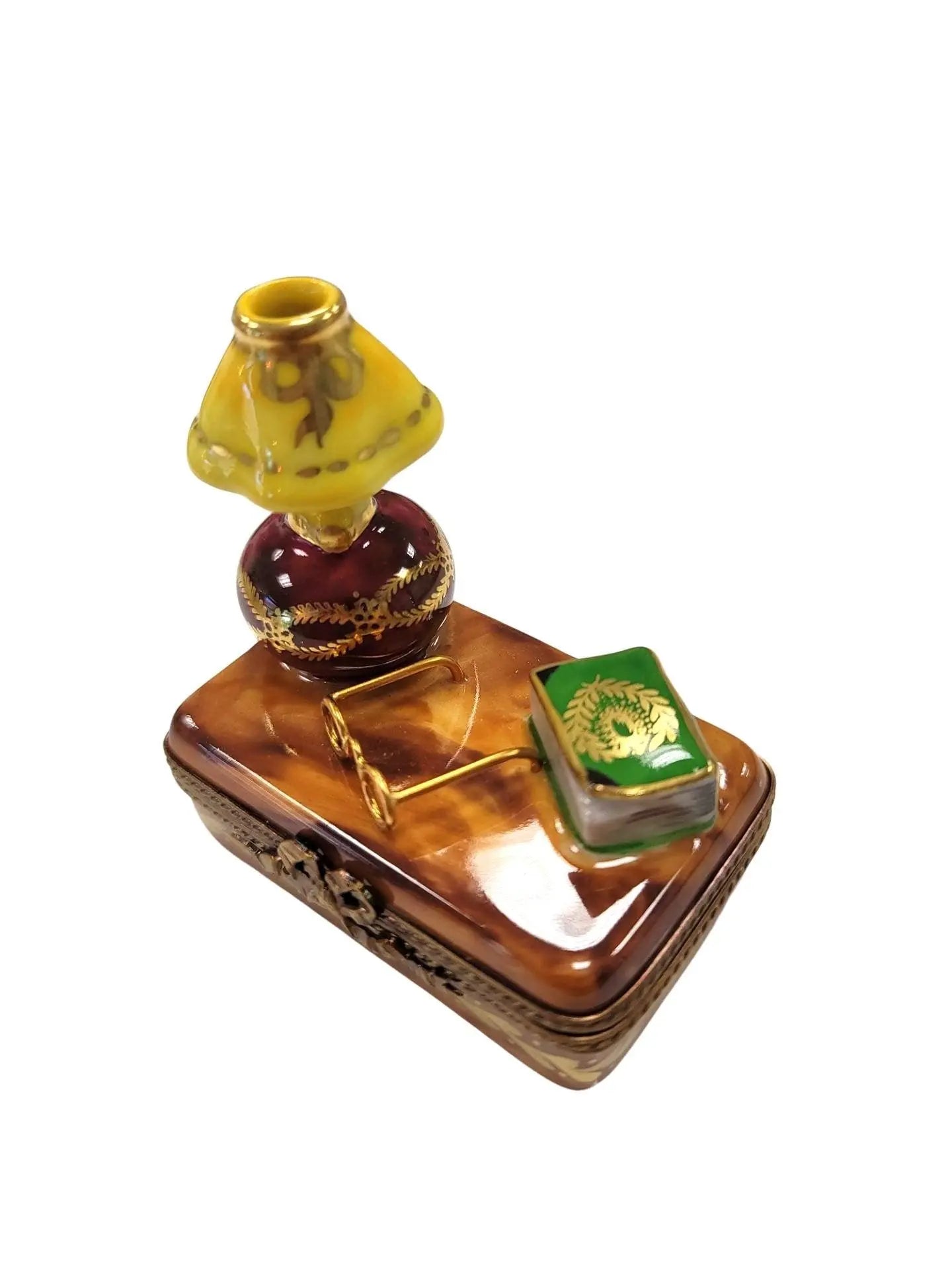 Elegant Trunk Table Lamp Box Porcelain Limoges furniture French Trinket Box