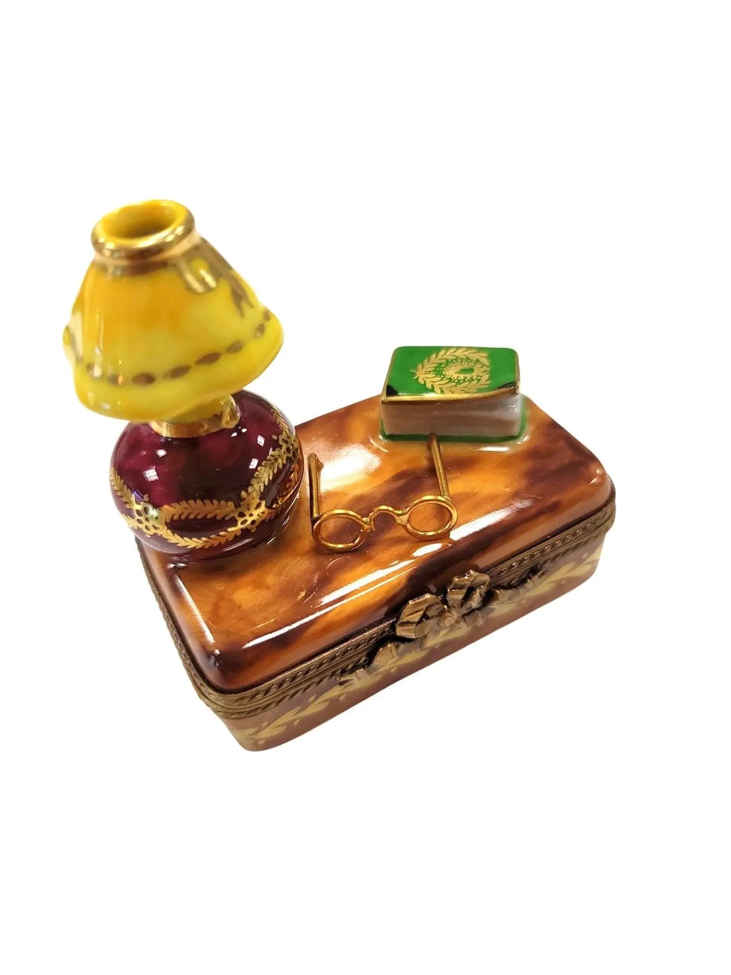 Elegant Trunk Table Lamp Box Porcelain Limoges furniture French Trinket Box