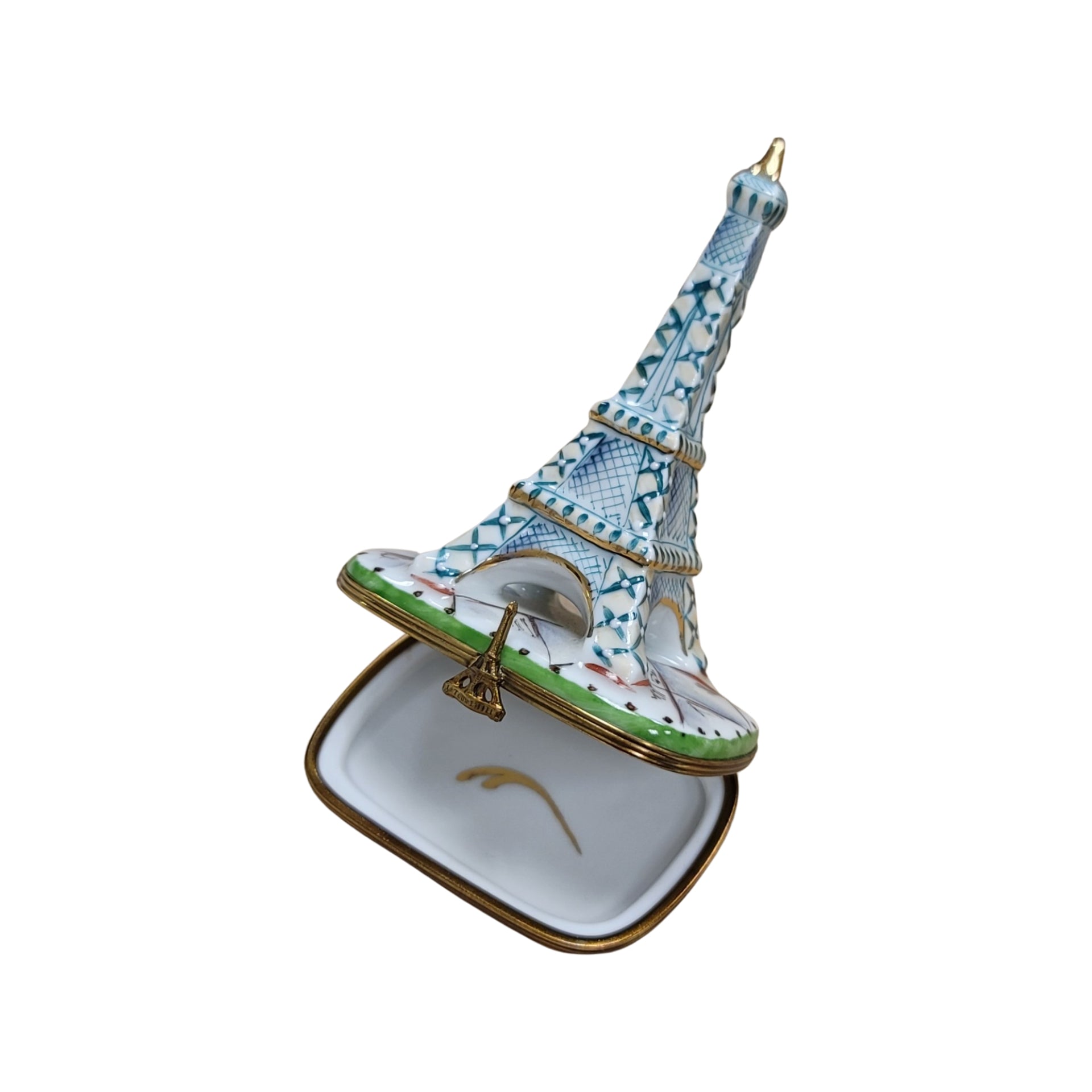 Elegant White Eiffel Tower Box Porcelain Limoges Limoges Imports Limoges Boxes French Trinket Box