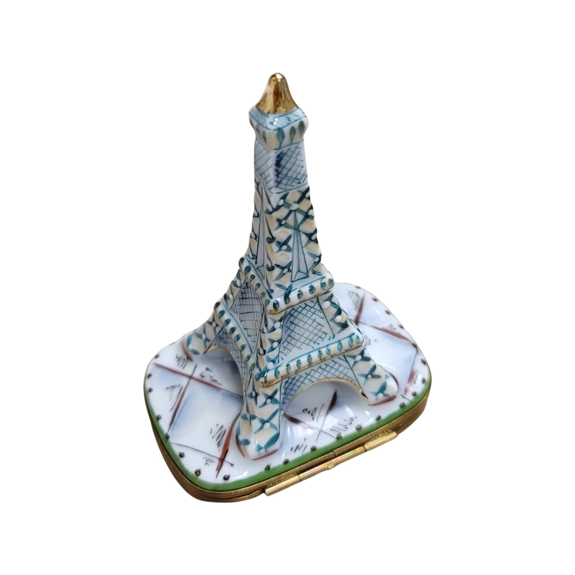 Elegant White Eiffel Tower Box Porcelain Limoges Limoges Imports Limoges Boxes French Trinket Box