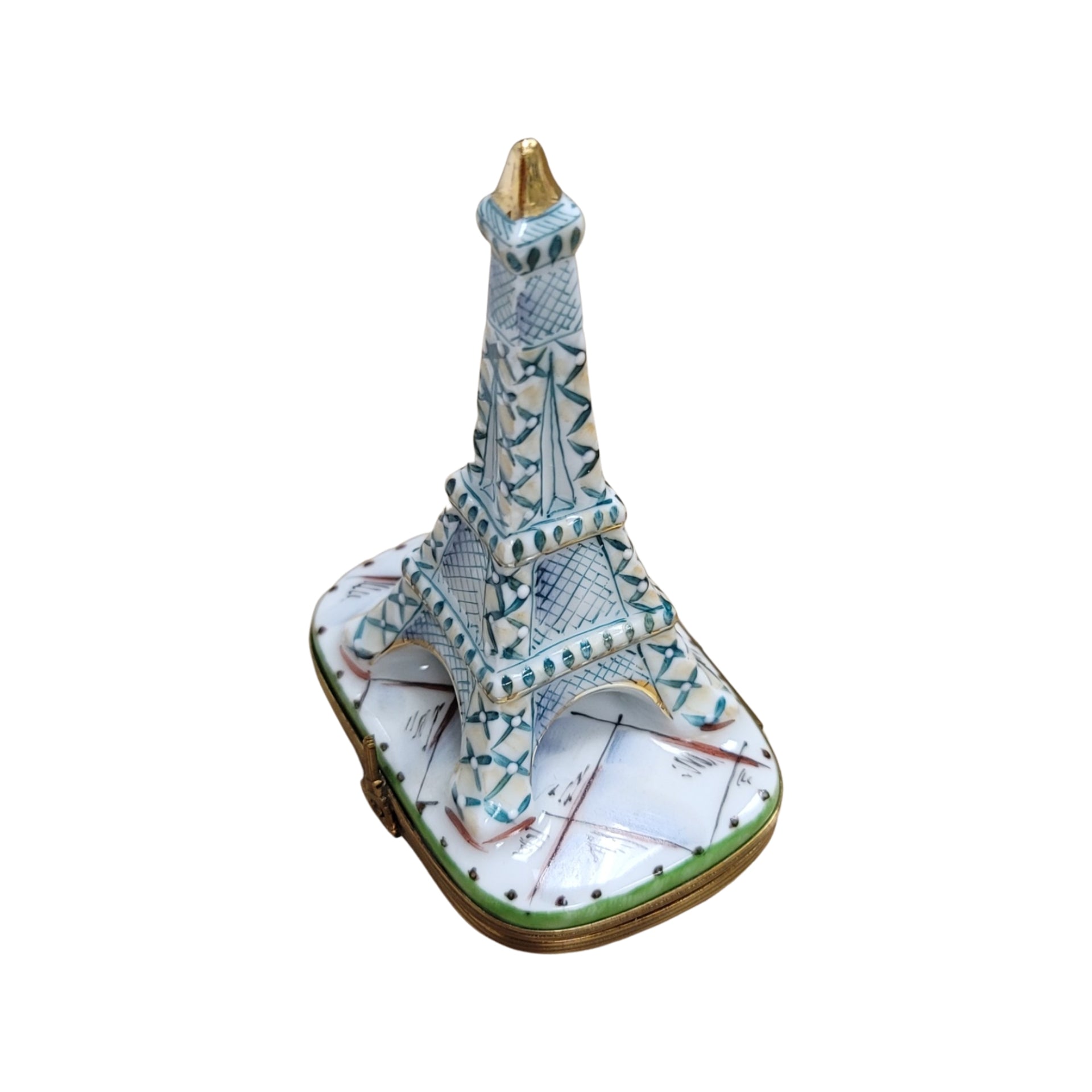 Elegant White Eiffel Tower Box Porcelain Limoges Limoges Imports Limoges Boxes French Trinket Box
