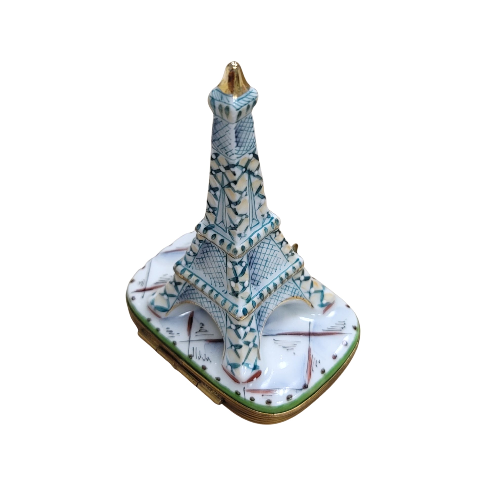 Elegant White Eiffel Tower Box Porcelain Limoges Limoges Imports Limoges Boxes French Trinket Box