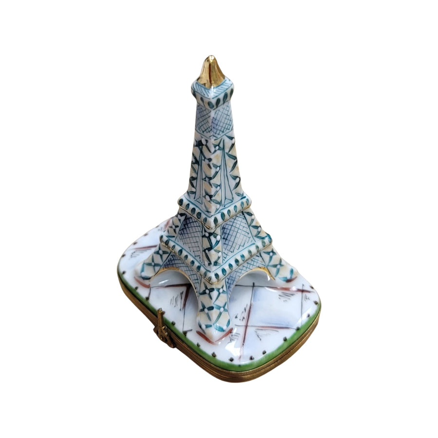 Elegant White Eiffel Tower Box Porcelain Limoges Limoges Imports Limoges Boxes French Trinket Box