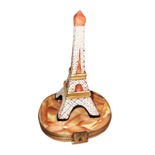 Elegant White Eiffel Tower Box Porcelain Limoges Limoges Imports Limoges Boxes French Trinket Box