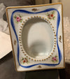 Elegant White Limoges Photo Frame Porcelain Limoges French Trinket Box