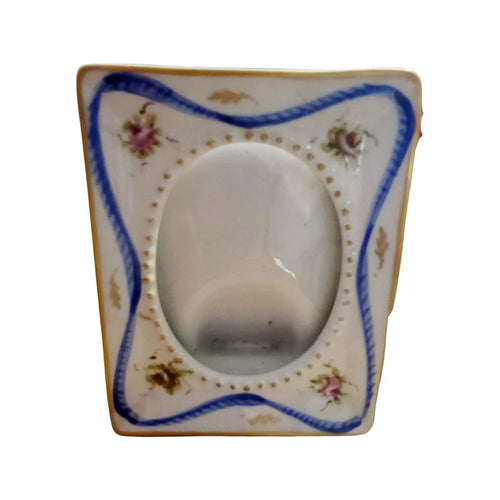 Elegant White Limoges Photo Frame Porcelain Limoges French Trinket Box