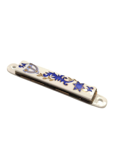 Elegant White Mezzuzah Limoges Box Porcelain Limoges Religion LIMOGES BOXES jewish prayer religious dreidel French Trinket Box