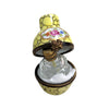 Elegant Yellow Perfume Bottle Porcelain Limoges perfume French Trinket Box