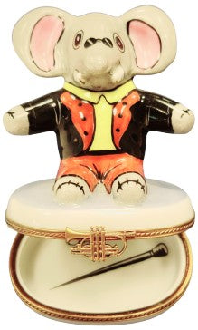 Elephant in Tuxedo Limoges Box Porcelain Limoges Wild Limoges baby French Trinket Box