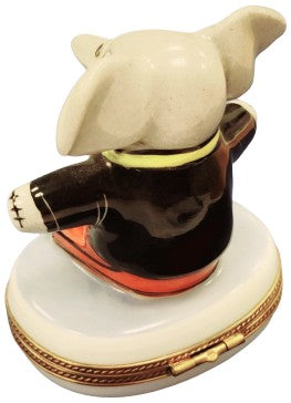 Elephant in Tuxedo Limoges Box Porcelain Limoges Wild Limoges baby French Trinket Box