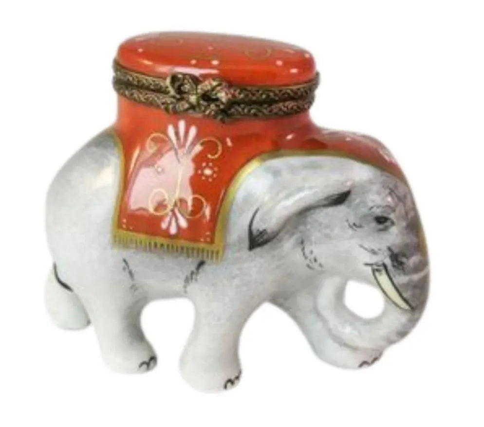 Emperial Elephant Porcelain Limoges wild limoges boxes French Trinket Box
