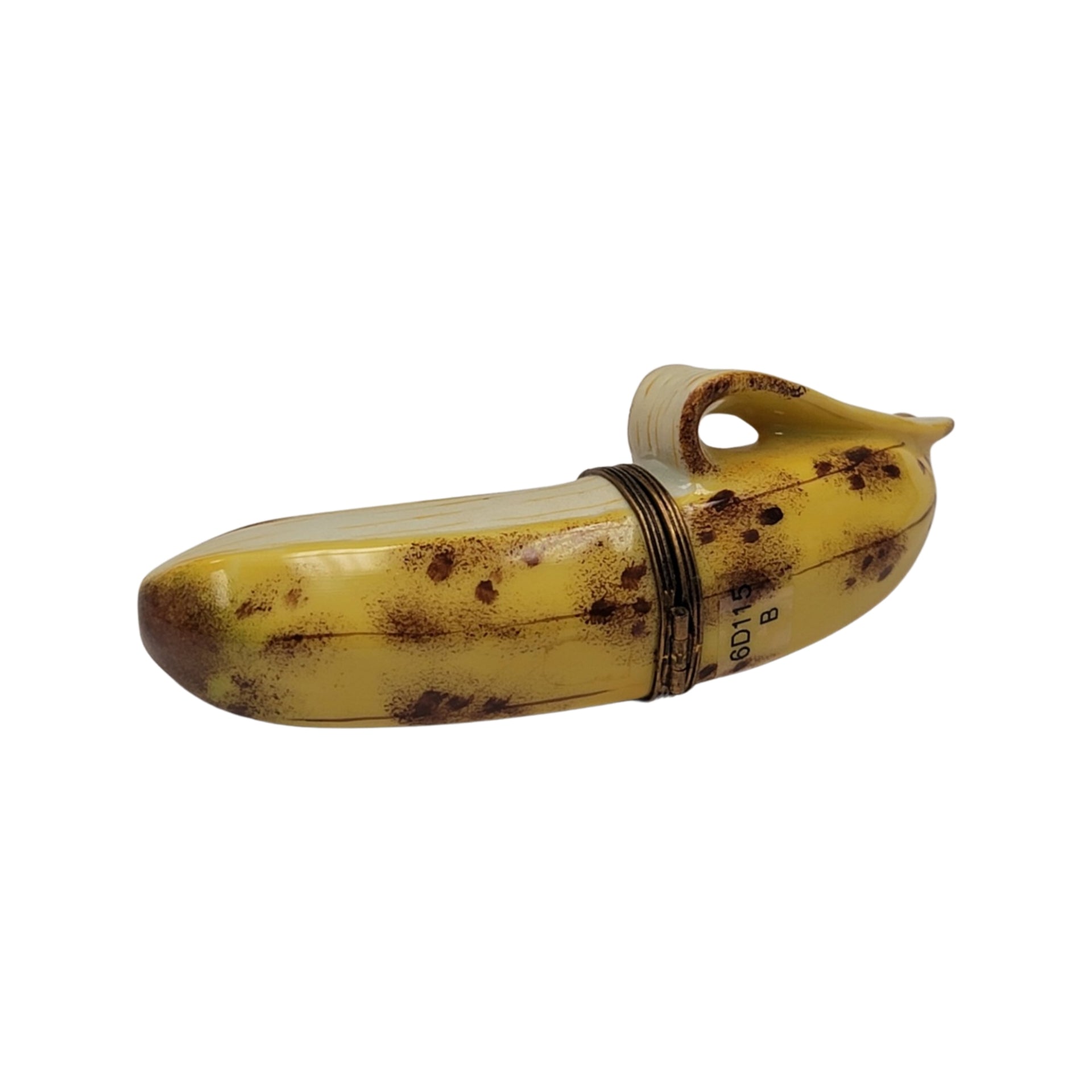 Exquisite Peeled Banana Figurine Porcelain Limoges fruit vegetables French Trinket Box