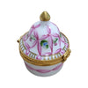 Exquisite Pink Cone Tent Box Porcelain Limoges LIMOGES BOXES traditional French Trinket Box