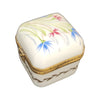Exquisite White Square Perfume Box Porcelain Limoges Perfume French Trinket Box
