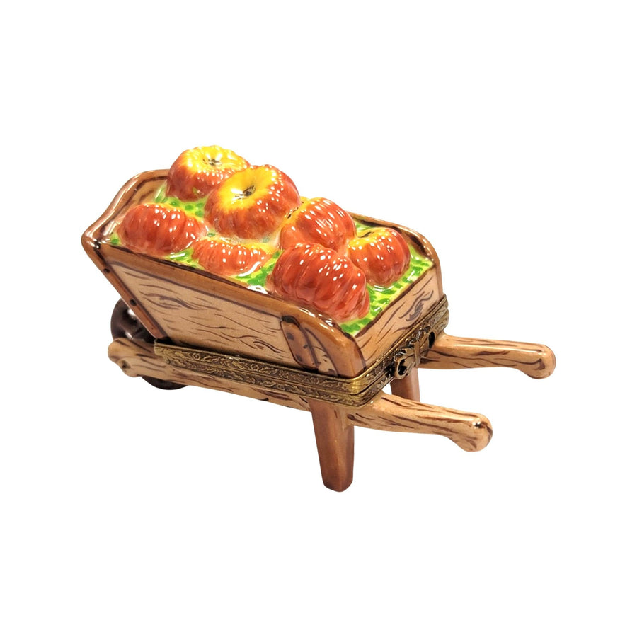 Fall Harvest Wheelbarrow Limoges Box Porcelain Limoges Thanksgiving Halloween Fall French Trinket Box