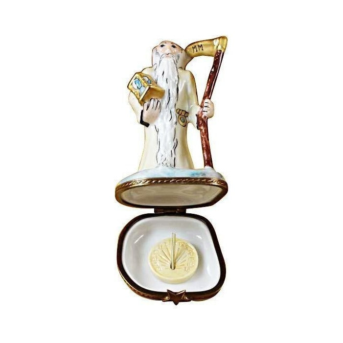 Father Time Limoges box, hand-painted porcelain made in France