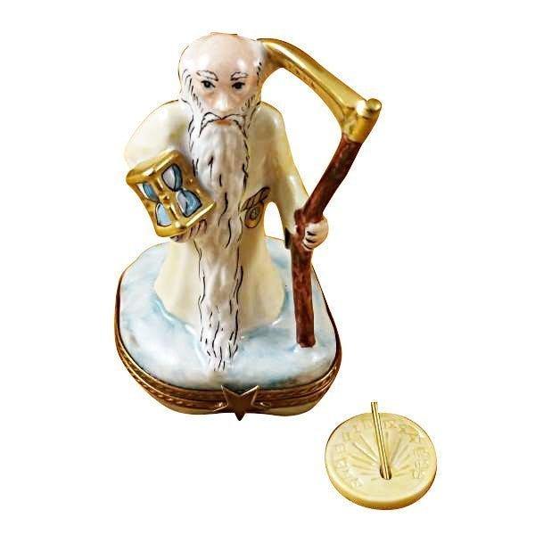 Father Time limoges box Porcelain Limoges French Trinket Box