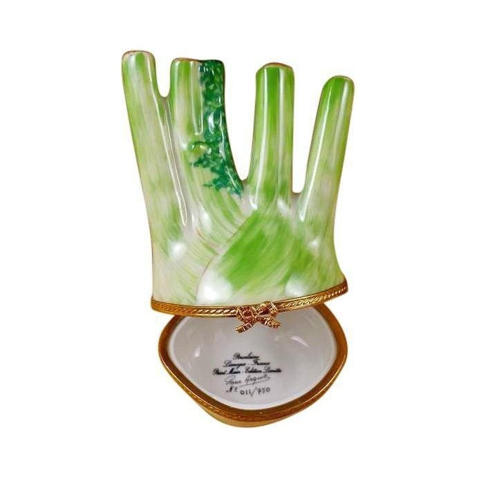 Fennel Limoges box, hand-painted porcelain made in France