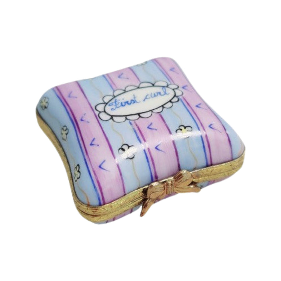 First Curl Keepsake Box Porcelain Limoges LIMOGES BOXES baby gift kids maturnity French Trinket Box