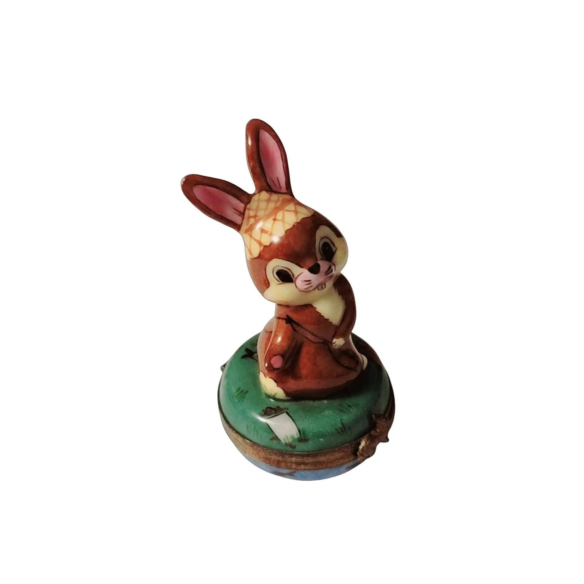 Fishing Rabbit Bunny Limoges Box Porcelain Limoges rabbit mice bunny French Trinket Box