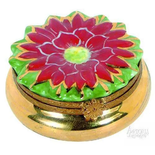 Five Golden Rings- 12 Days Of Christmas Porcelain Limoges xmas theme French Trinket Box