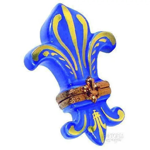 Fleur De Lys: Blue Porcelain Limoges France Paris French Trinket Box