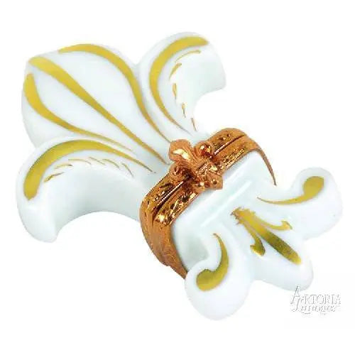 Fleur De Lys: White Porcelain Limoges France Paris French Trinket Box