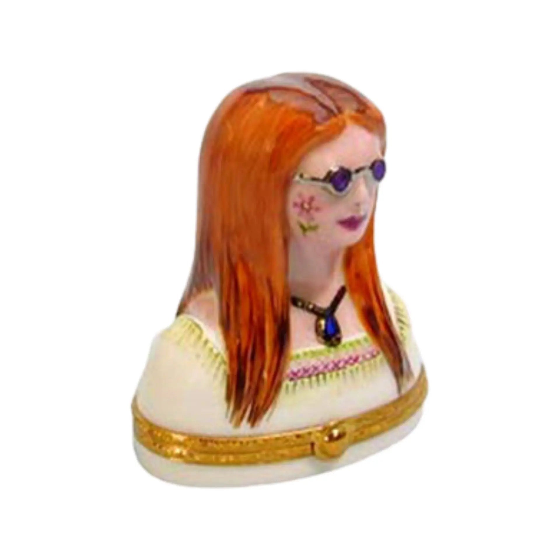 Flower Child Peace Garden USA Porcelain Limoges united states special occasions French Trinket Box