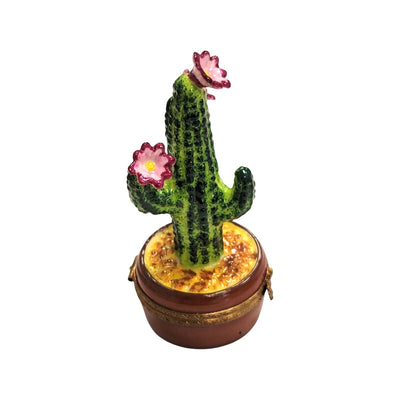 Flowering Cactus Limoges Box Porcelain Limoges Garden flowers limoges boxes French Trinket Box