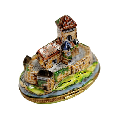 Fortified Castle Limoges Box Porcelain Limoges monuments French Trinket Box