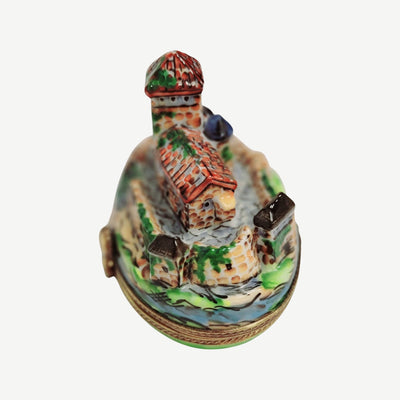 Fortified Castle Limoges Box Porcelain Limoges monuments French Trinket Box
