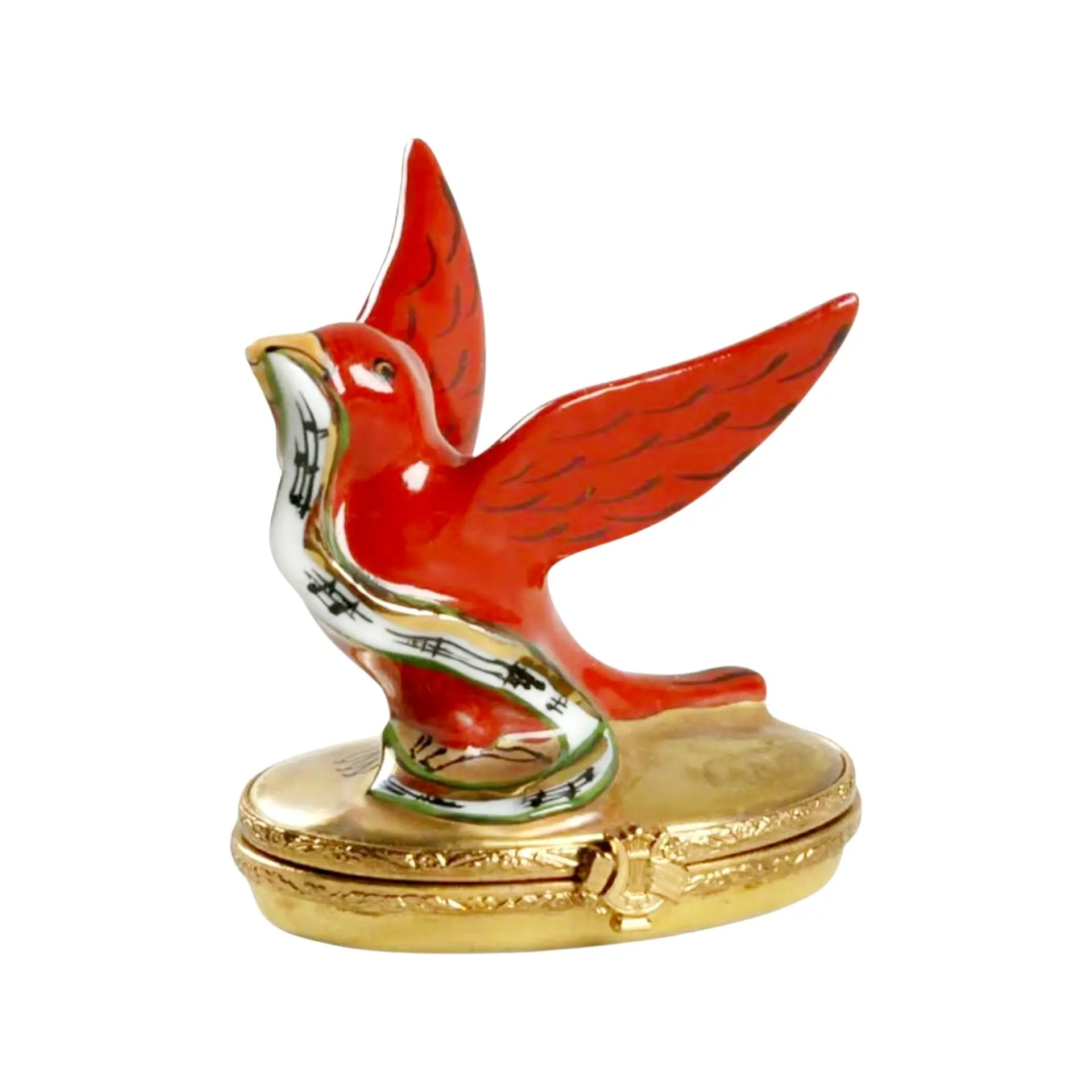 Four Calling Birds 12 Days Of Christmas Porcelain Limoges xmas theme French Trinket Box