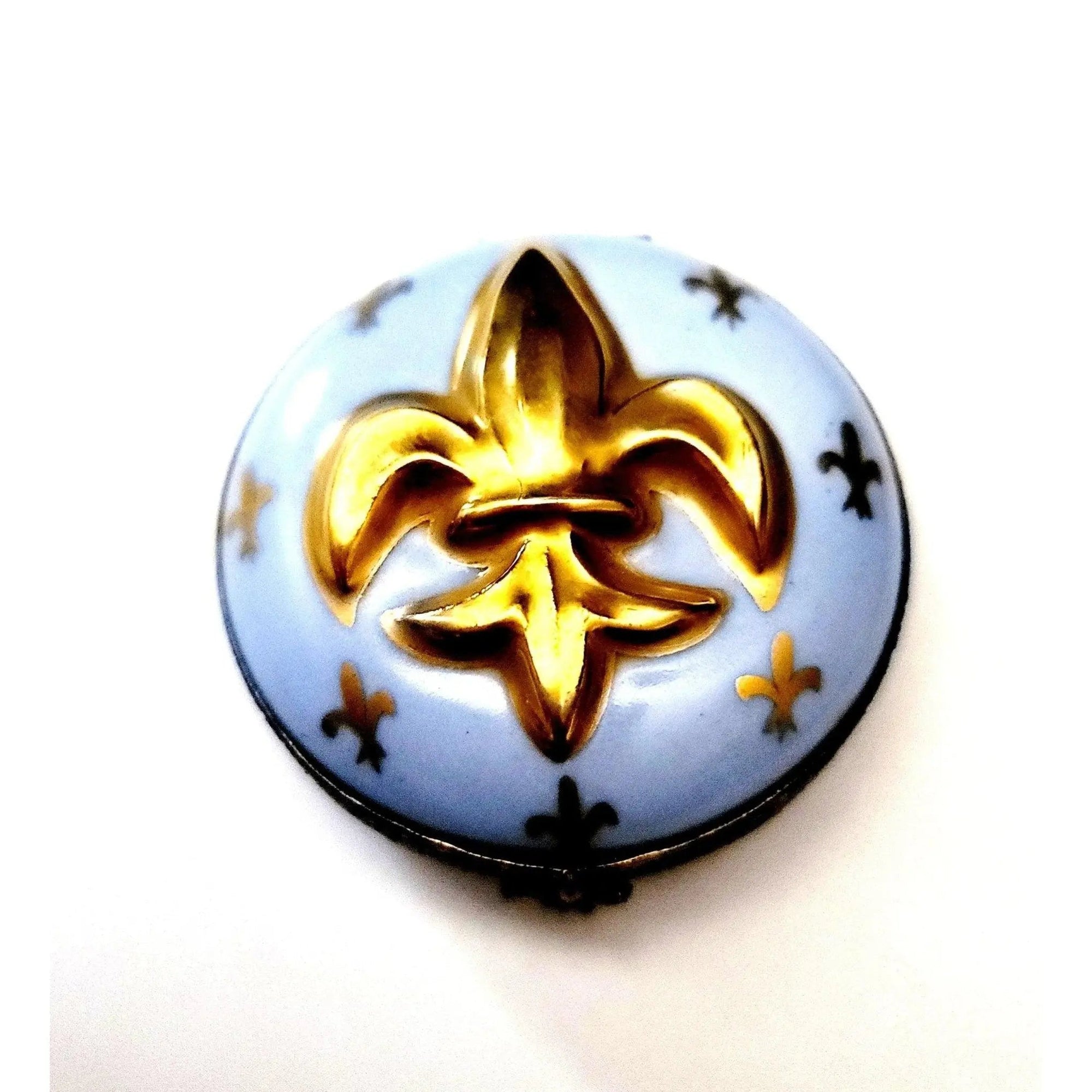 French Fleur Porcelain Box Porcelain Limoges French Trinket Box