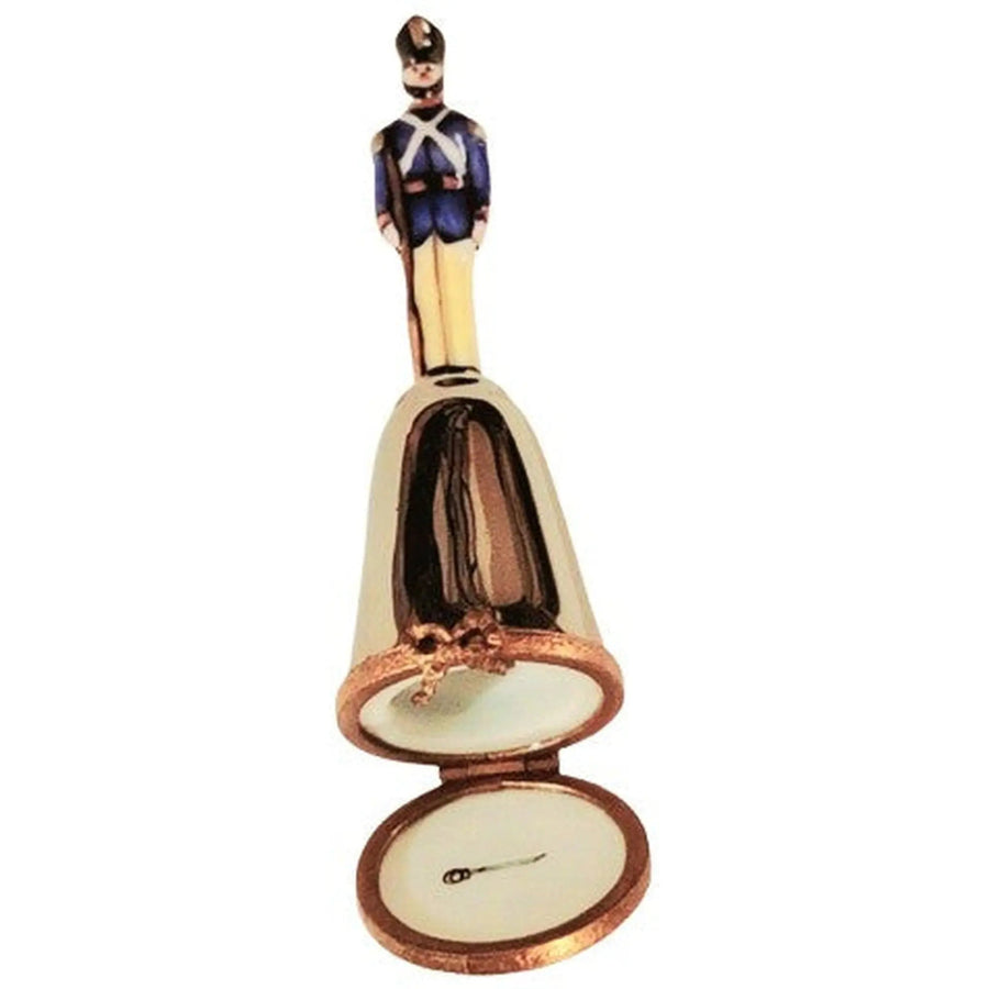 French Guard Porcelain Bell Porcelain Limoges christmas world xmas theme French Trinket Box