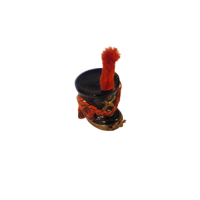 French Imperial Guard Hat Box Porcelain Limoges Limoges Boxes travel world French Trinket Box