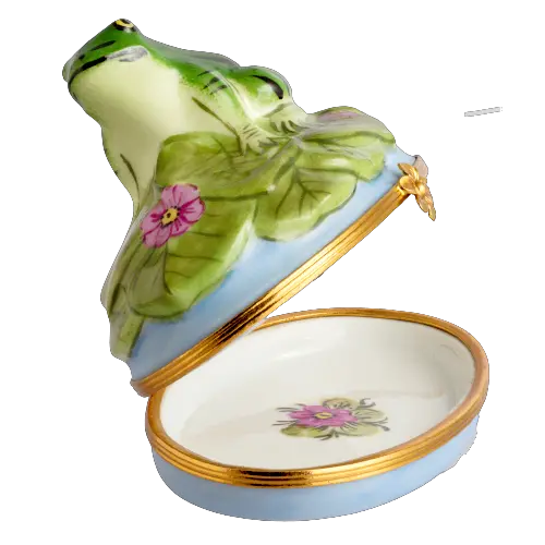Frog Porcelain Limoges Turtle Frogs French Trinket Box