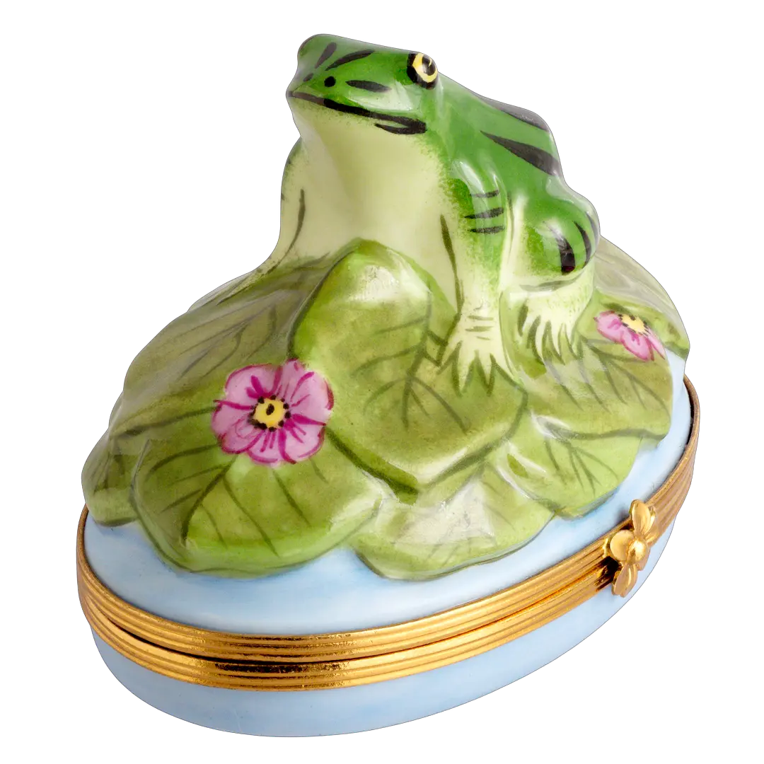 Frog Porcelain Limoges Turtle Frogs French Trinket Box