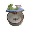 Frog On Water Lily Pad Porcelain Limoges frog LIMOGES BOXES turtle French Trinket Box