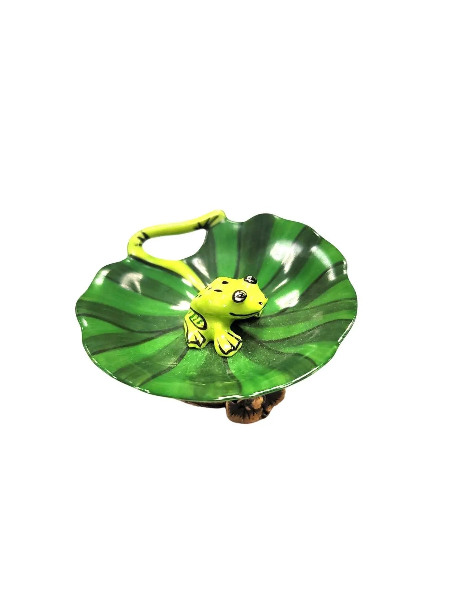 Frog on Lillypad Limoges Box Porcelain Limoges frog LIMOGES BOXES turtle French Trinket Box