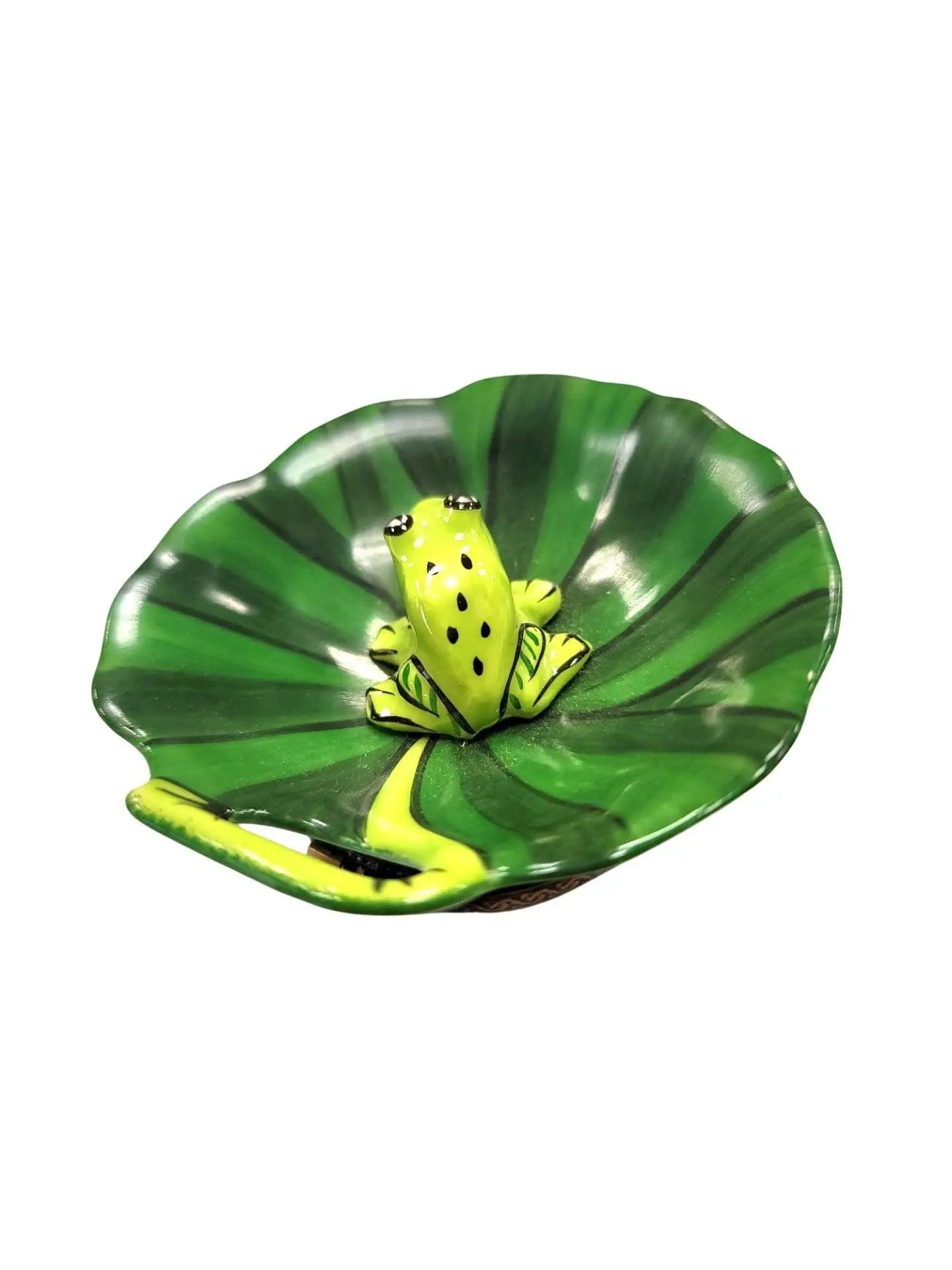 Frog on Lillypad Limoges Box Porcelain Limoges frog LIMOGES BOXES turtle French Trinket Box