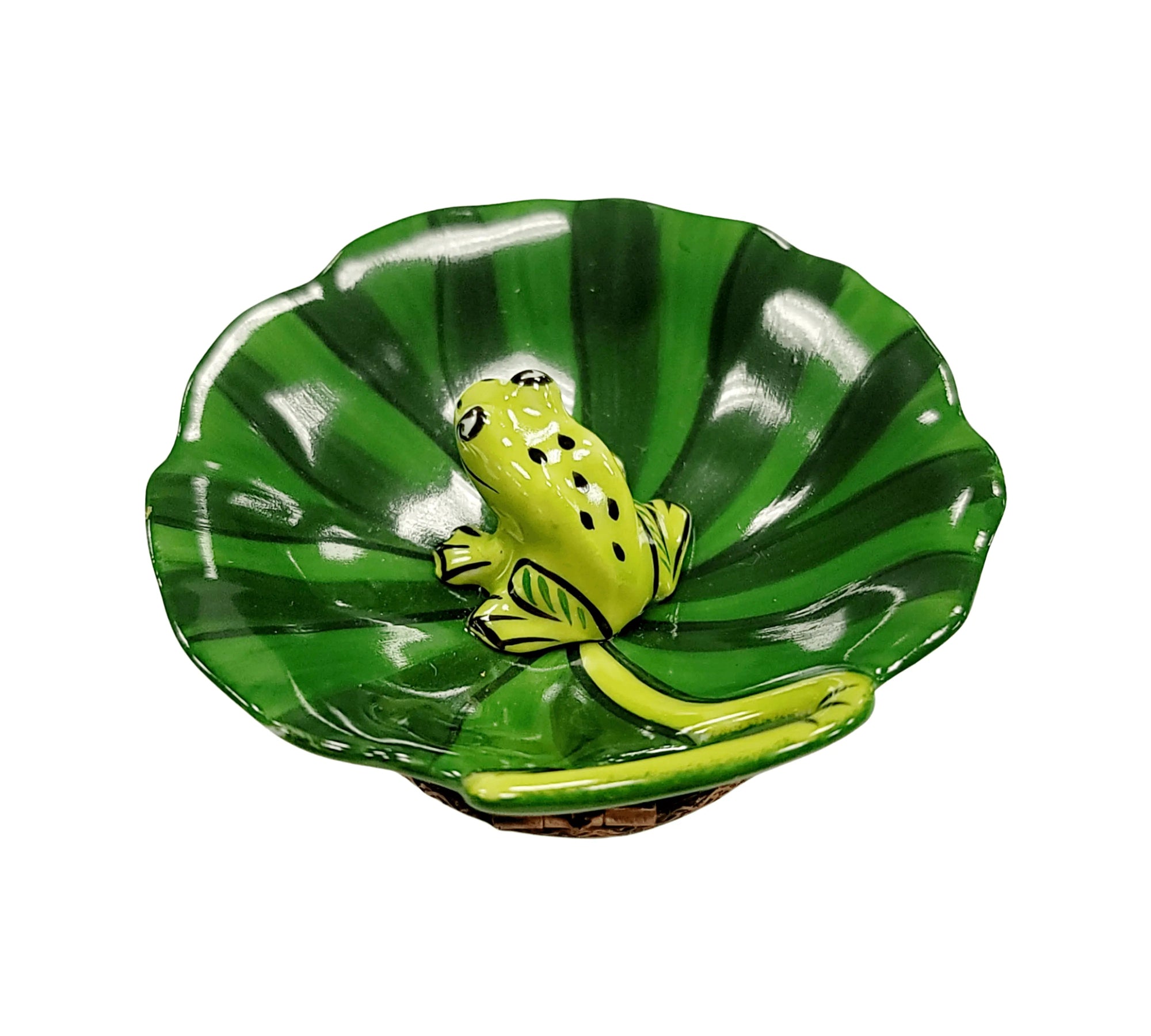 Frog on Lillypad Limoges Box Porcelain Limoges frog LIMOGES BOXES turtle French Trinket Box